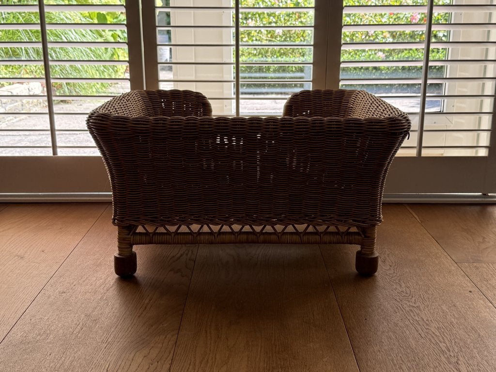 Happy-House luxe rieten mand/bank voor kat of hond, Ophalen, Zo goed als nieuw, Riet