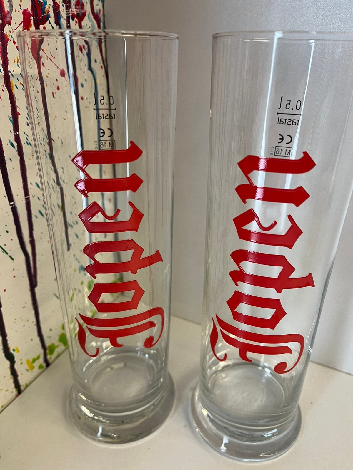 Jopen halve liters set van 2 glazen, Ophalen of Verzenden, Nieuw, Glas of Glazen, Overige merken