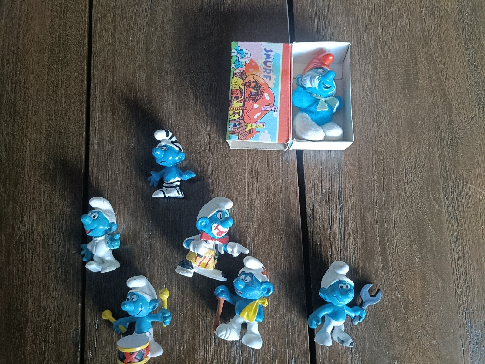 Smurfen beeldjes collectie - uit jaren 70/80, Ophalen of Verzenden, Zo goed als nieuw, Verschillende Smurfen