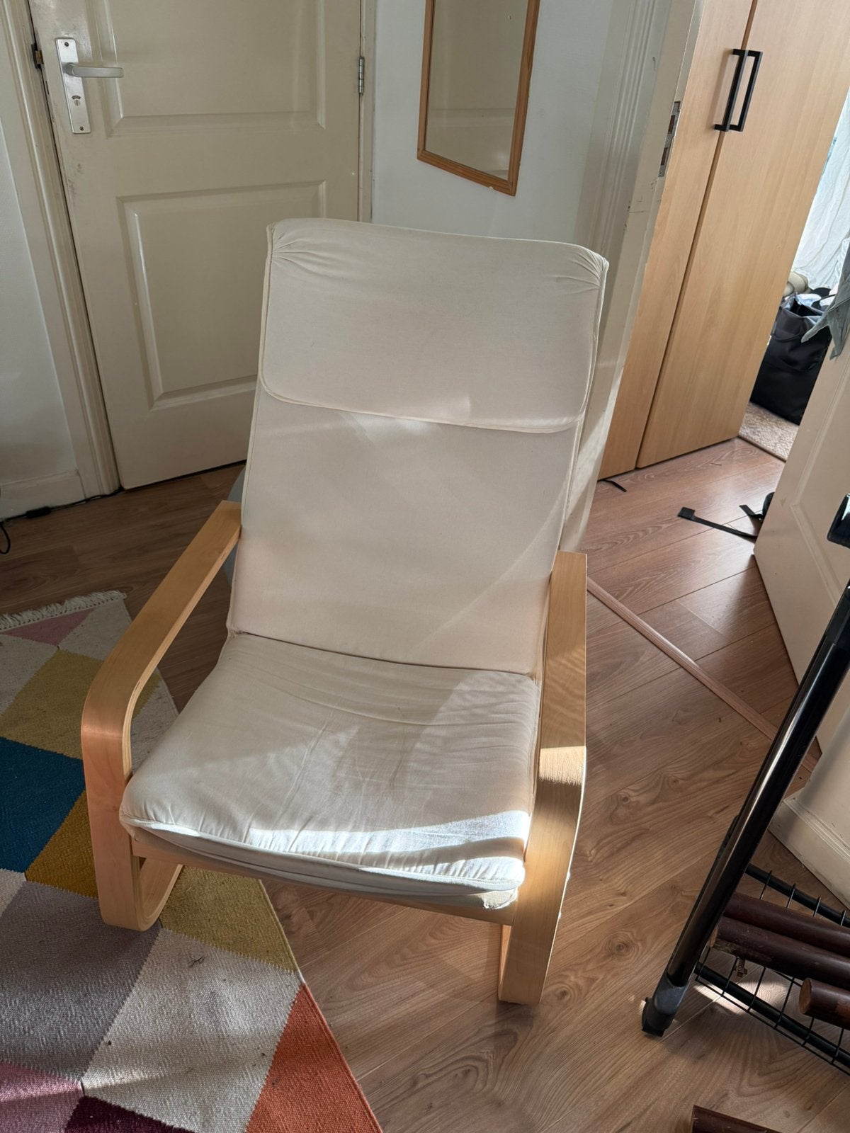 IKEA Poäng fauteuil - Scandinavean classic, Ophalen of Verzenden, Gebruikt, Wit, Eén
