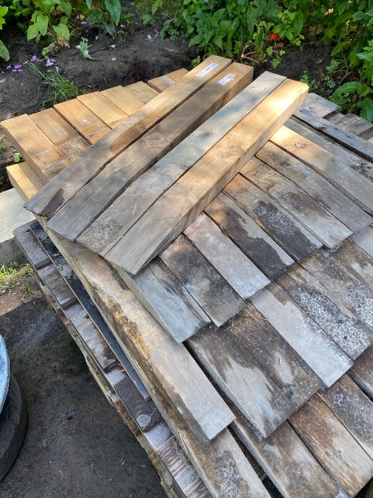 Pikketpaaltjes (30 stuks, 1x gebruikt), Ophalen, Gebruikt, Hout, 50 tot 100 mm