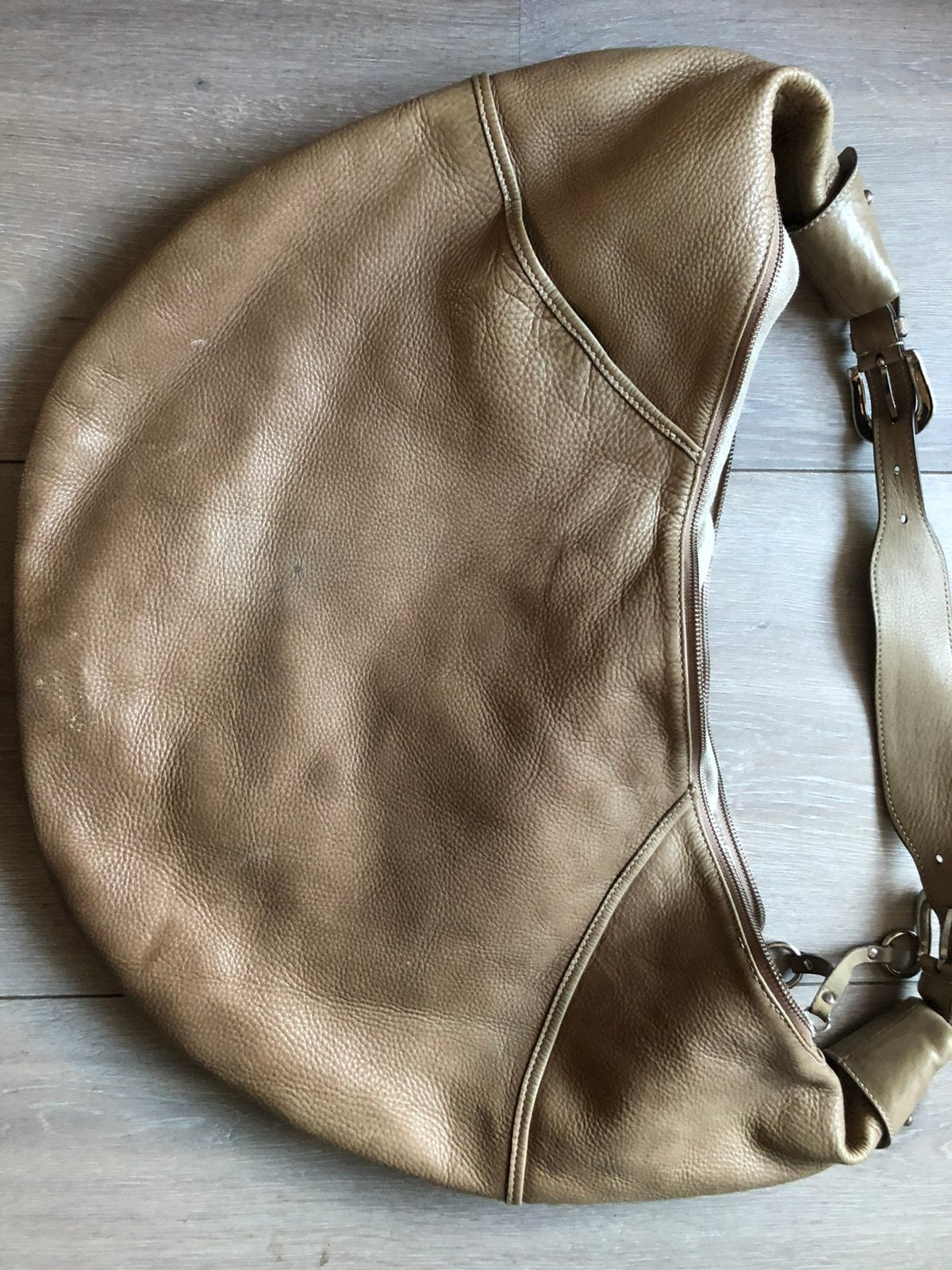 Te koop: grote leren tas, Fred de la Bretoniere,, Ophalen of Verzenden, Gebruikt, Bruin, Overige typen