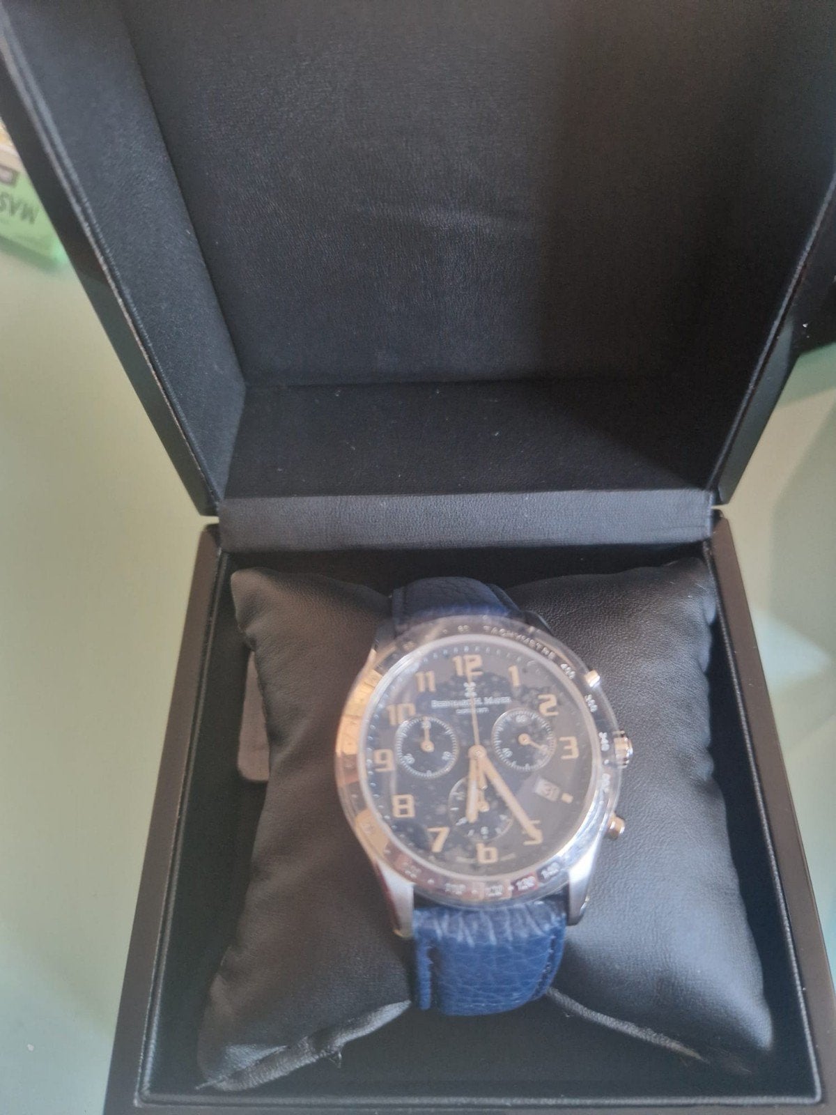 Prachtige Bernhard H. Mayer horloge met originele doos & pap, Ophalen, Nieuw, Leer, Overige merken