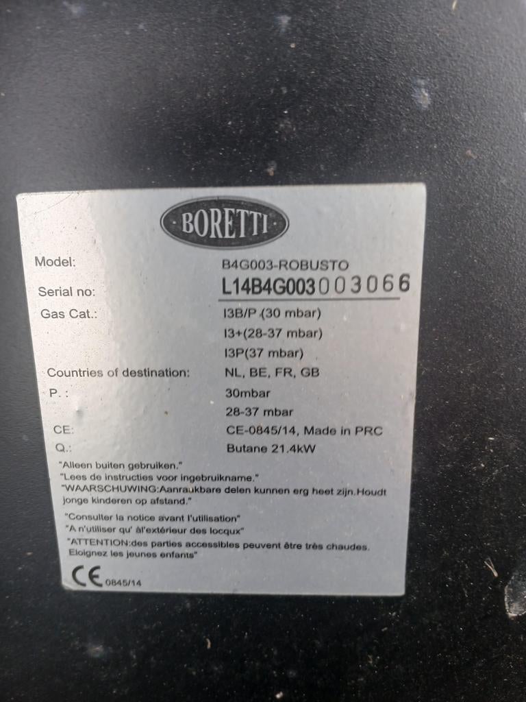 Boretti B4G003-ROBUSTO Gasbarbecue - Gebruikt, Ophalen of Verzenden, Gebruikt, Boretti