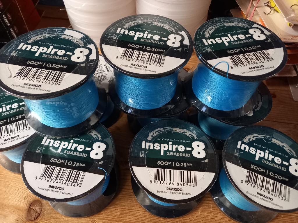Bulkspoelen 500m Inspire X8 Braid (gevlochten lijn), Watersport en Boten, Hengelsport | Zeevissen, Info@hengelsportleon.nl, Eurocatch