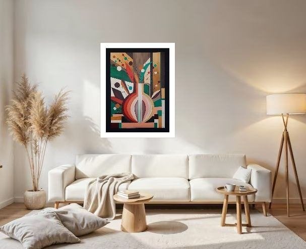 Nieuw handgeschilderd schilderij in prachtige kleuren, Antiek en Kunst, Ophalen of Verzenden, Gelakt/vernis, Acrylverf, Abstract