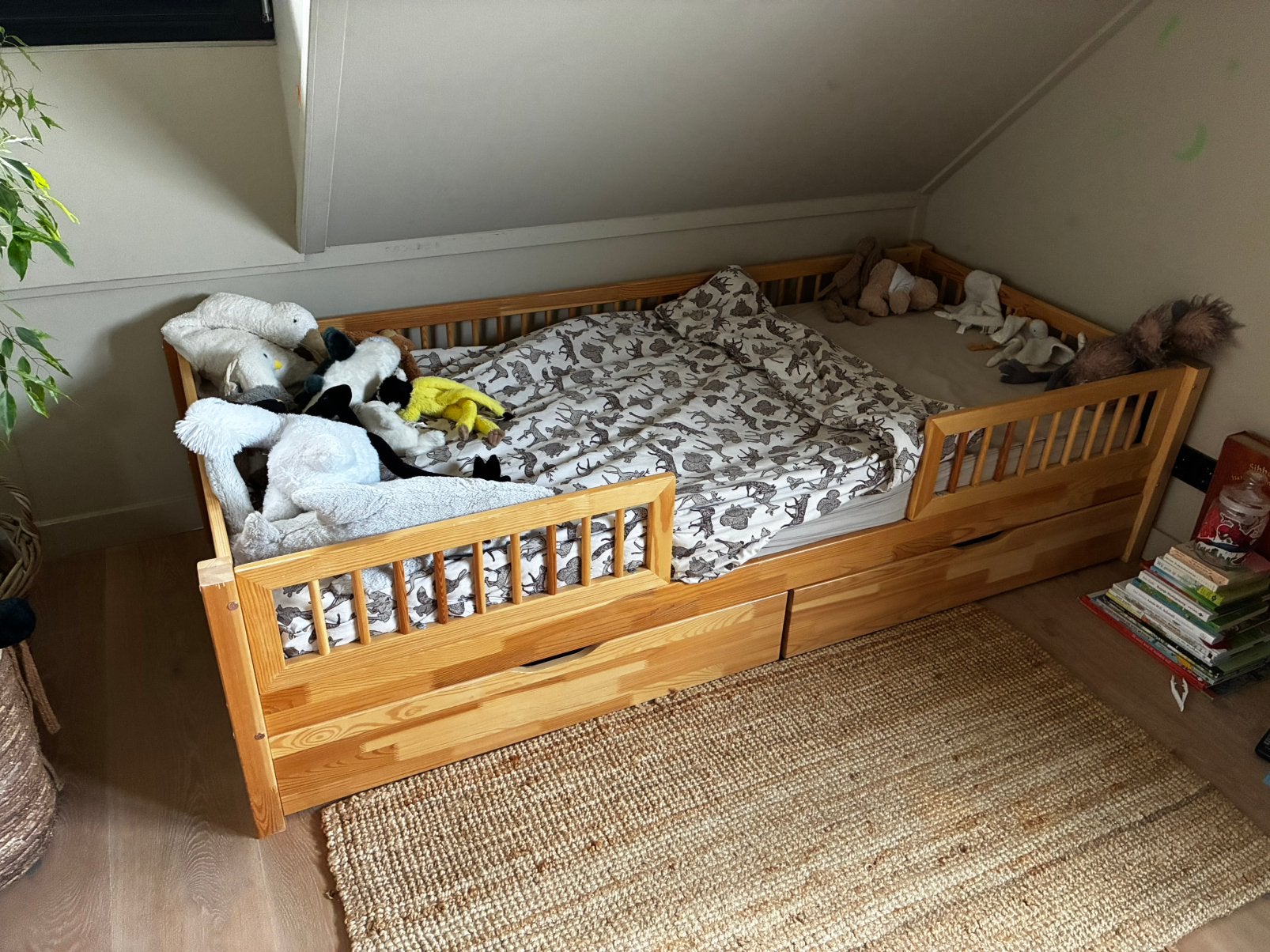 Kinderbed, Kinderen en Baby's, Ophalen, Zo goed als nieuw, 180 cm of meer, 85 tot 100 cm