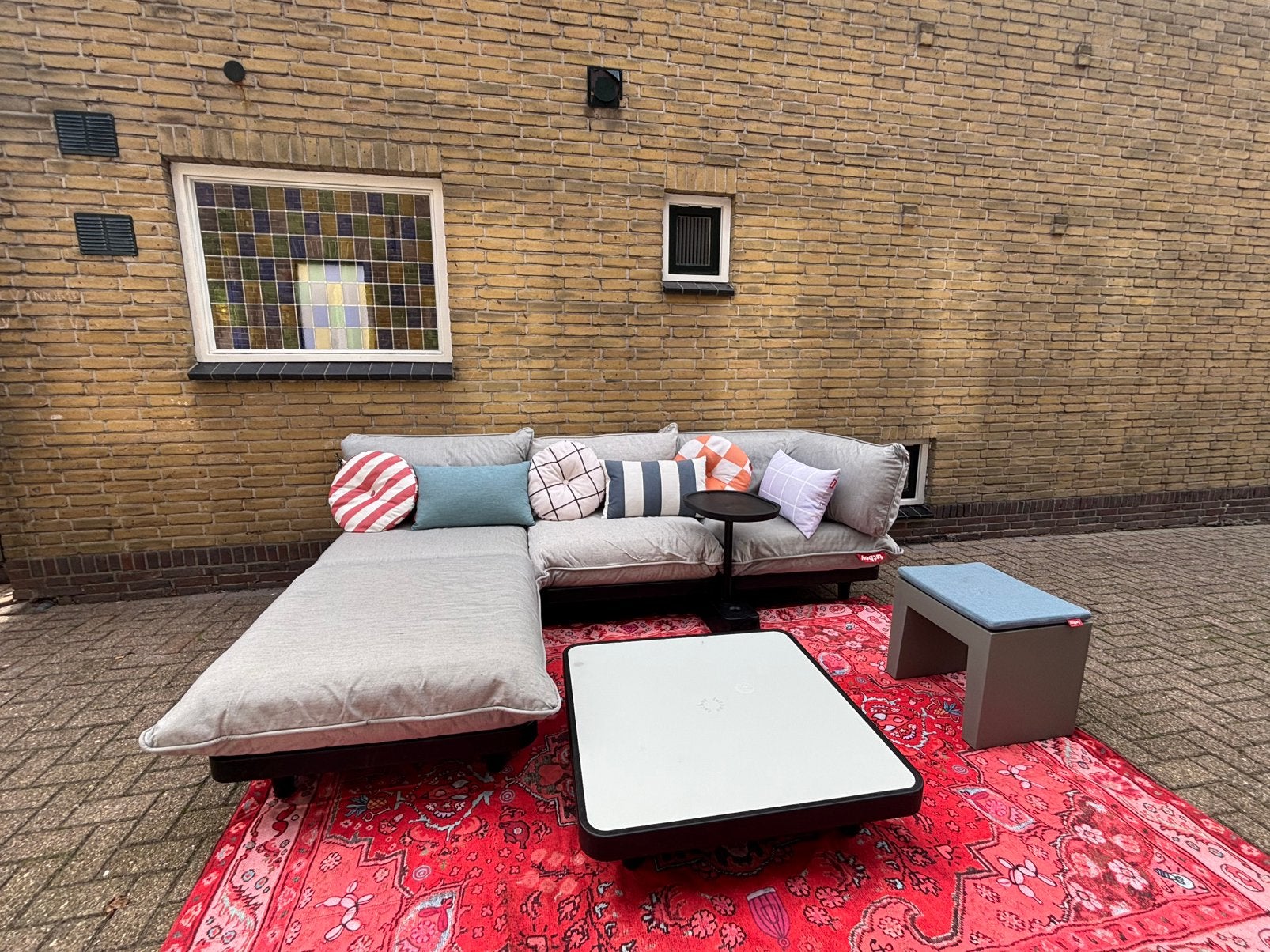 🛋️ Fatboy Paletti Large loungeset + tafel & accessoires🔥, Ophalen, Gebruikt, 6 zitplaatsen, Loungeset