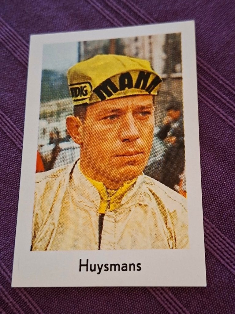 Prentje/Chromo : Jos Huysmans / Mann-Grundig, Verzenden, Zo goed als nieuw, Overige sporten, Poster, Plaatje of Sticker