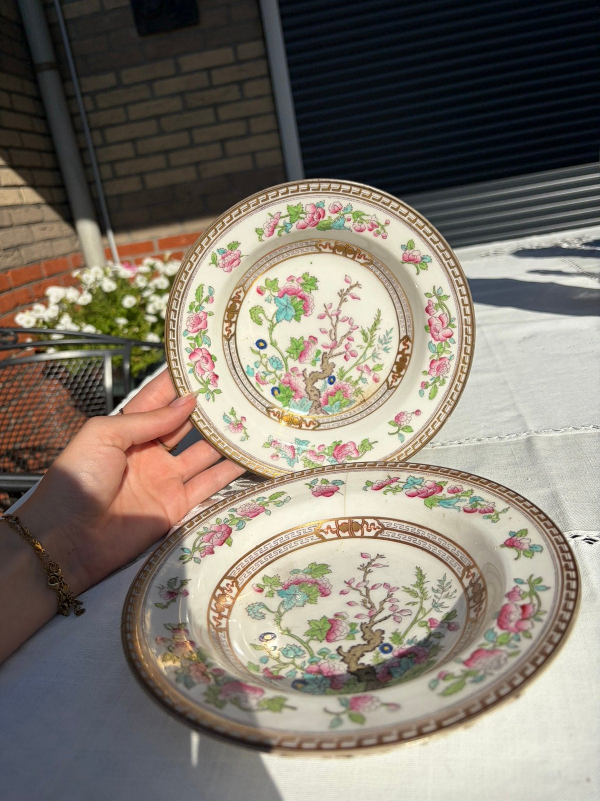 Set antieke Royal Doulton diepe borden (1x Tiffany & Co), Antiek en Kunst, Ophalen