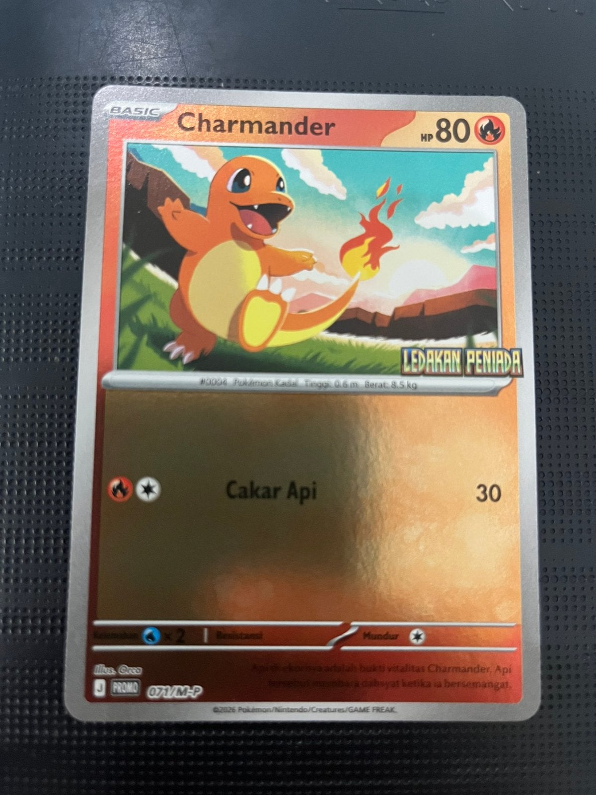 Charmander stamped Holo Pokémon promo, Ophalen of Verzenden, Nieuw, Losse kaart