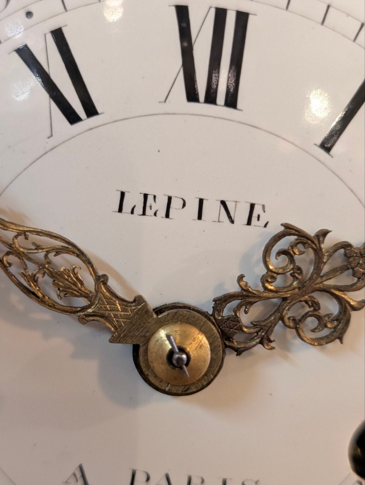 Antieke Franse vuurvergulde bronzen pendule  46h €1650, Antiek en Kunst, Ophalen
