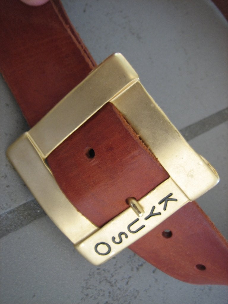 Leren tailleriem met koperen Design-buckle KYUSO 70 snazzeys, Kleding | Dames, Minder dan 80 cm, Echt leder, Nieuw, Tailleriem