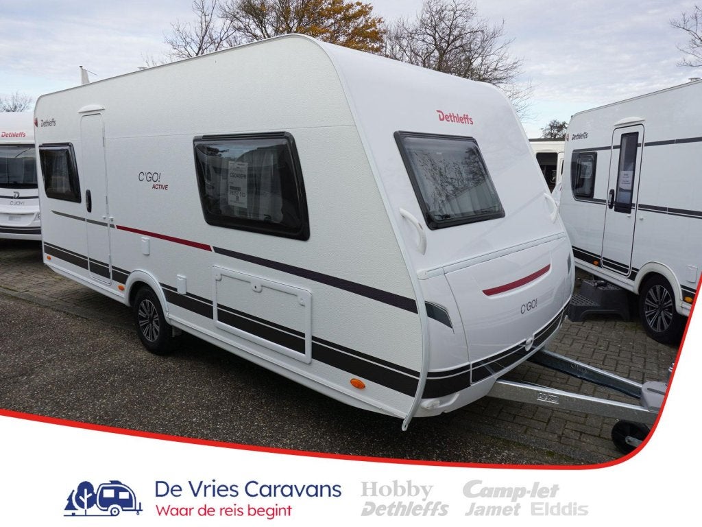 Dethleffs C'go Active 495 FR Active pakket ! Voorraam., Caravans en Kamperen, Caravans, Rondzit, Bedrijf, Overige typen, Schokbreker