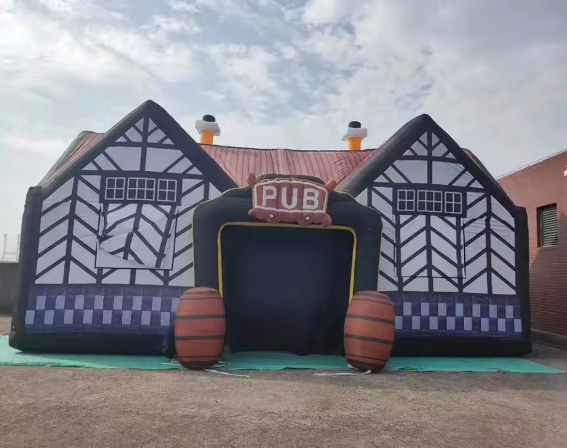 Opblaasbare pub/bar te huur, Ophalen