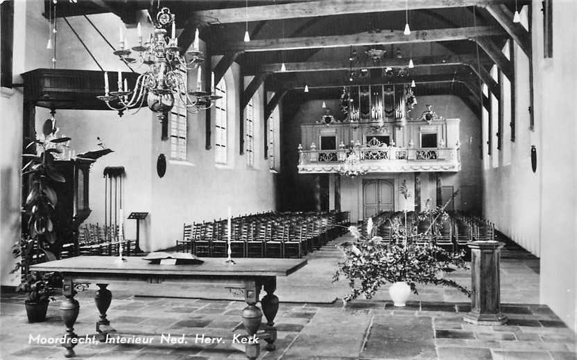 380-303-011 Moordrecht NH Kerk, Verzamelen, Ansichtkaarten | Nederland, Verzenden, Voor 1920, Zuid-Holland