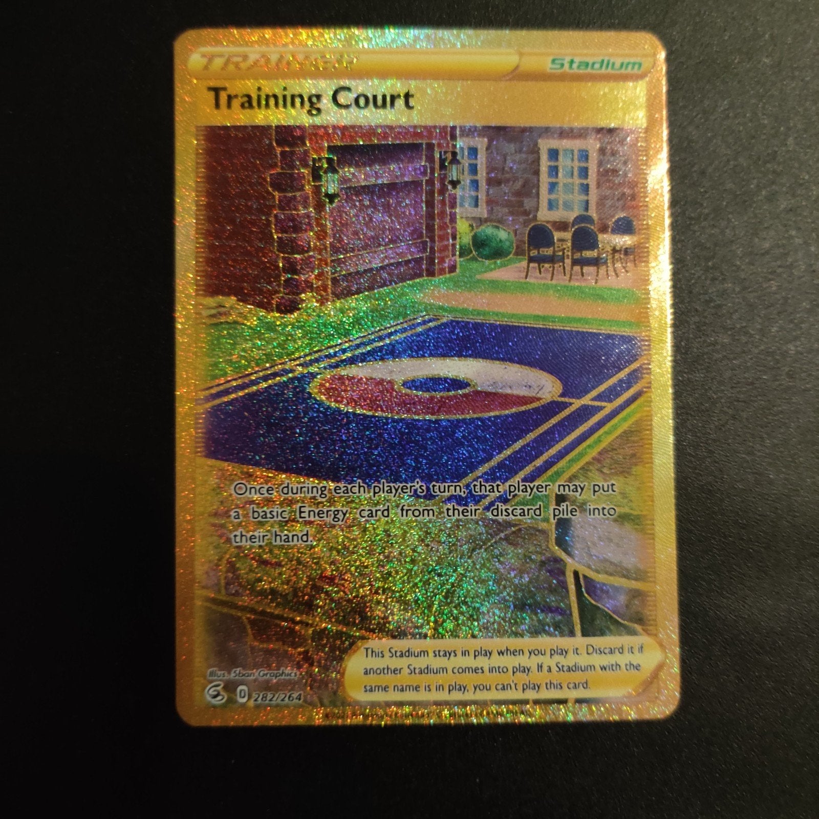 Pokémon TCG Training Court Gold Secret Rare 282/264, Ophalen of Verzenden, Zo goed als nieuw, Losse kaart, Foil