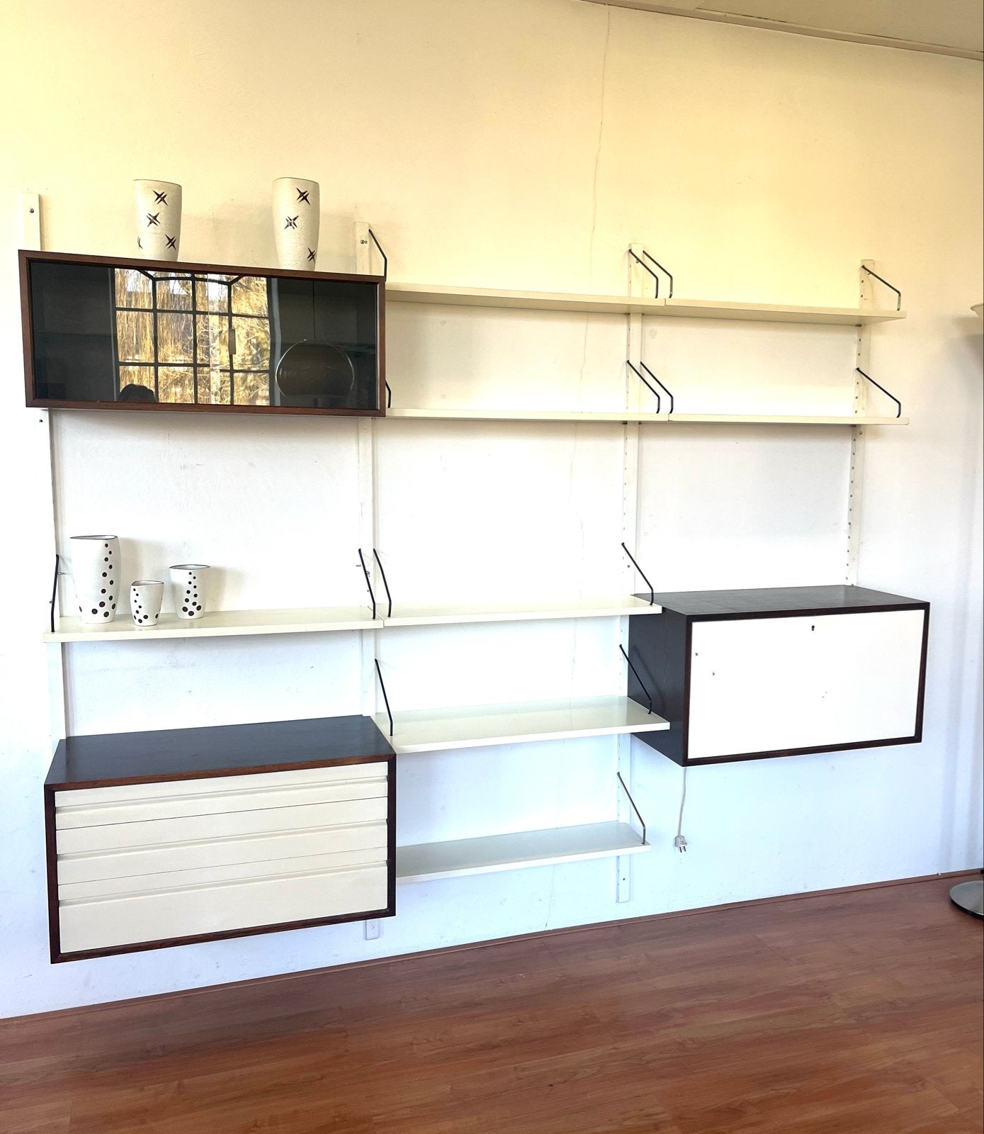 Poul Cadovius Wandsysteem  - Jaren '60, Huis en Inrichting, Kasten | Wandmeubels, Ophalen, Gebruikt, Minder dan 150 cm, Met lade(s)