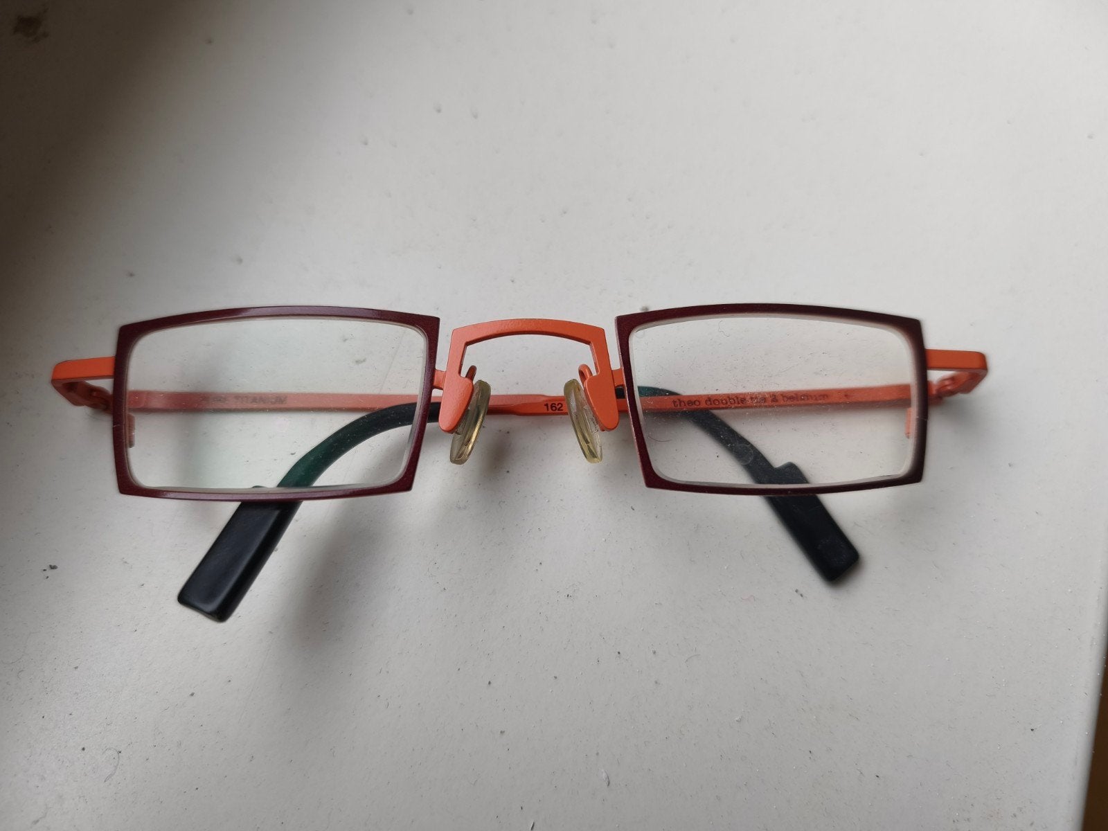Theo Double Tie 2 Belgium Bril - Oranje/Bruin, Sieraden, Tassen en Uiterlijk, Zonnebrillen en Brillen | Dames, Ophalen of Verzenden
