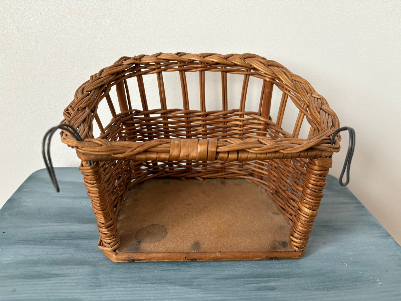 Vintage rieten kinderfietsmandje poppenmandje, Ophalen of Verzenden, Gebruikt, Overige typen