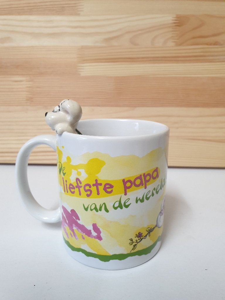 Beker - Diddl - De Liefste Papa van de Wereld!, Verzamelen, Diddl, Ophalen of Verzenden, Diddl, Gebruikt, Servies