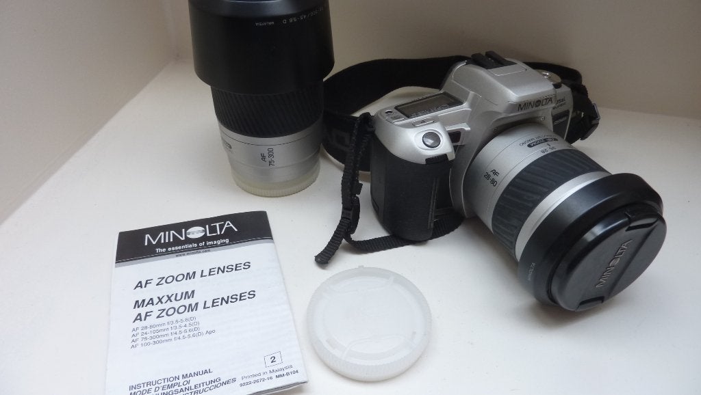 Minolta 505si super fotocamera met extra lenzen, Audio, Tv en Foto, Ophalen of Verzenden, Gebruikt, Spiegelreflex, Minolta