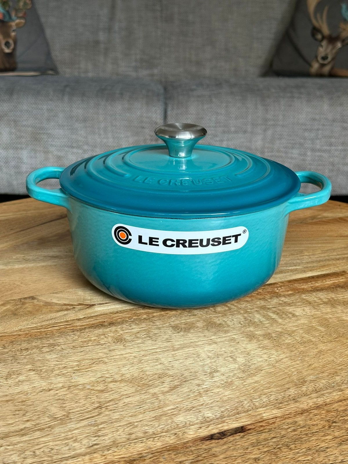 Le Creuset Gietijzeren Braadpan 20 cm – Riviera Blue, Ophalen of Verzenden, Nieuw, Gietijzer