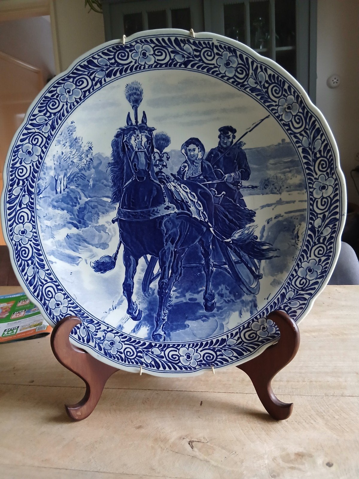 Delfts wandbord , diameter 40cm, Antiek en Kunst, Ophalen of Verzenden