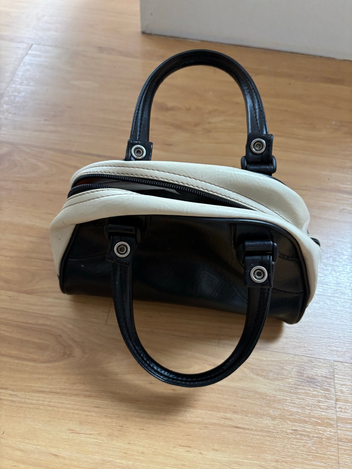 Puma handtasje zwart/wit - Vintage look, Ophalen, Gebruikt, Zwart, Avondtasje