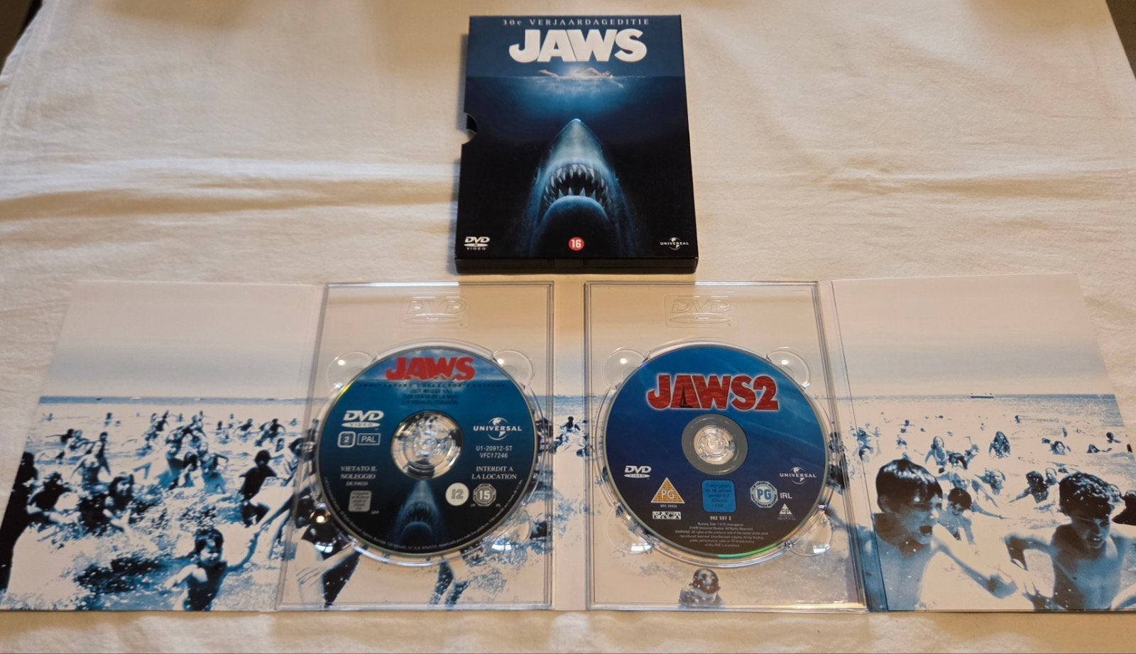 Steven Spielberg Jaws Anniversary Edition Dvd's Horror, Cd's en Dvd's, Dvd's | Horror, Zo goed als nieuw, Slasher, Vanaf 16 jaar