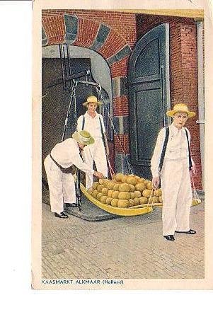 Ansichtkaart 	Alkmaar	Kaasmarkt, Verzenden, 1940 tot 1960, Gelopen, Noord-Holland
