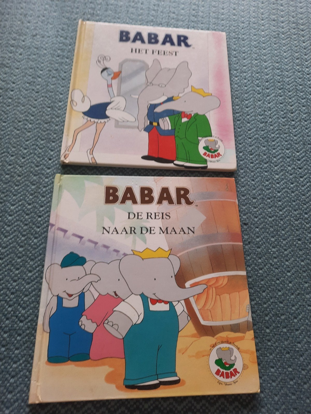 2 Babar hardcover boekjes: Het Feest & De Reis naar de Maan, Boeken, Ophalen of Verzenden, Gelezen