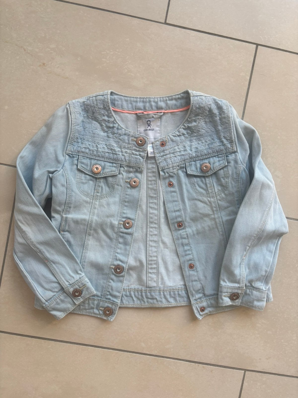 Nieuw spijkerjas merk Okaidi maat 110, Kinderen en Baby's, Kinderkleding | Maat 110, Ophalen of Verzenden, Nieuw, Meisje, Jas
