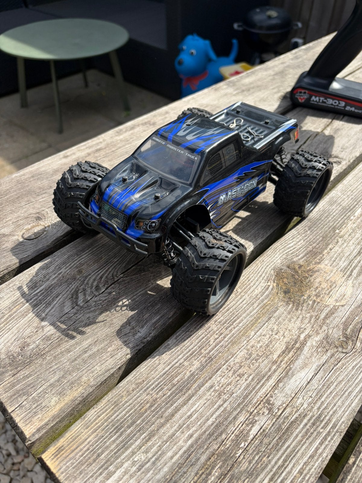 Himoto 1:18 Mastadon Monster Truck 2.4GHz, Ophalen, Zo goed als nieuw, Overige schalen, Auto offroad