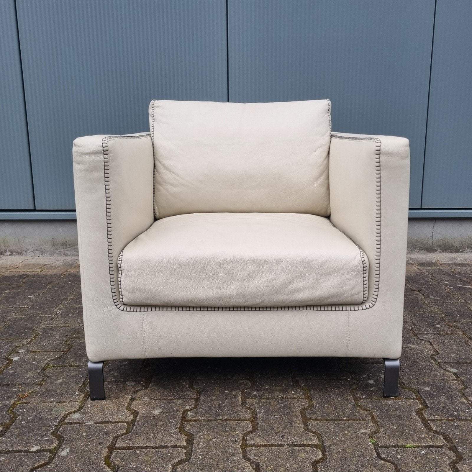B&B Italia - Ray fauteuil - Design Antonio Citterio - Leer, Huis en Inrichting, Ophalen, Modern design, 75 tot 100 cm, Zo goed als nieuw