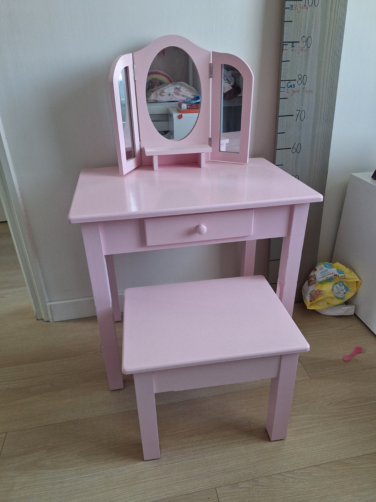 Kaptafel meisje roze, Huis en Inrichting, Ophalen, Zo goed als nieuw, 50 tot 100 cm, Minder dan 100 cm