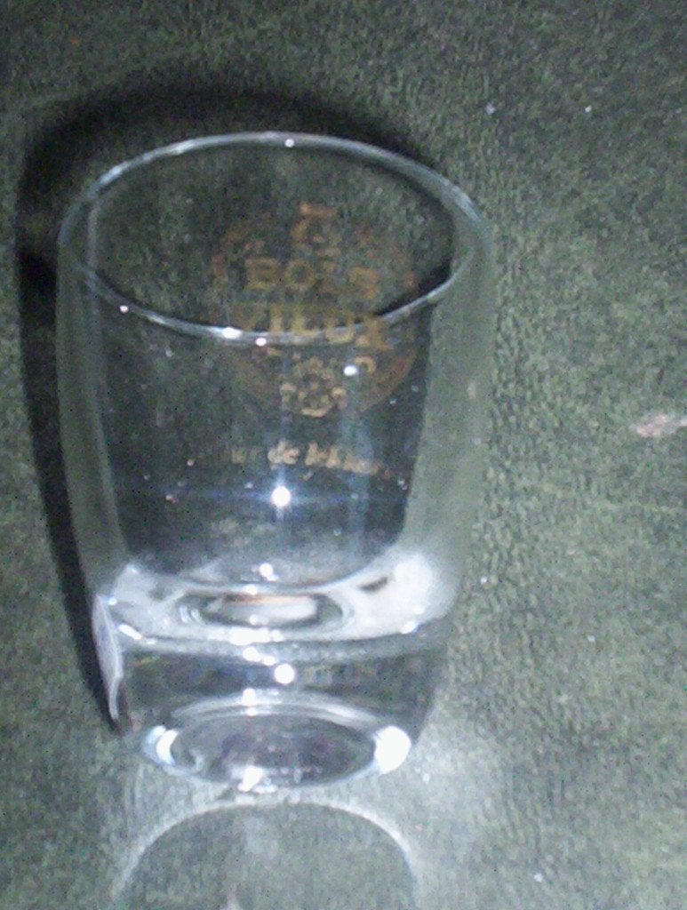 borrelglaasje lucas bols (vlgnr 37) vieux puur de lekkerste, Ophalen of Verzenden, Gebruikt, Borrel- of Shotglas