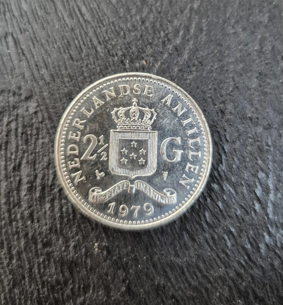 2.5 gulden 1979 Nederlandse Antillen 98000 in circulatie, Postzegels en Munten, Munten | Nederland, Verzenden, Koningin Juliana