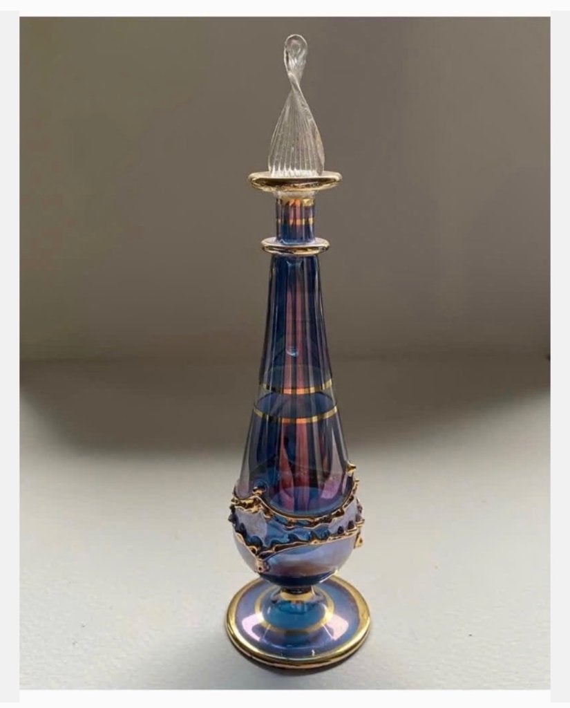 Egyptisch glazen parfumflesje 15 cm hoog, Verzamelen, Overige typen, Nieuw, Ophalen of Verzenden, X