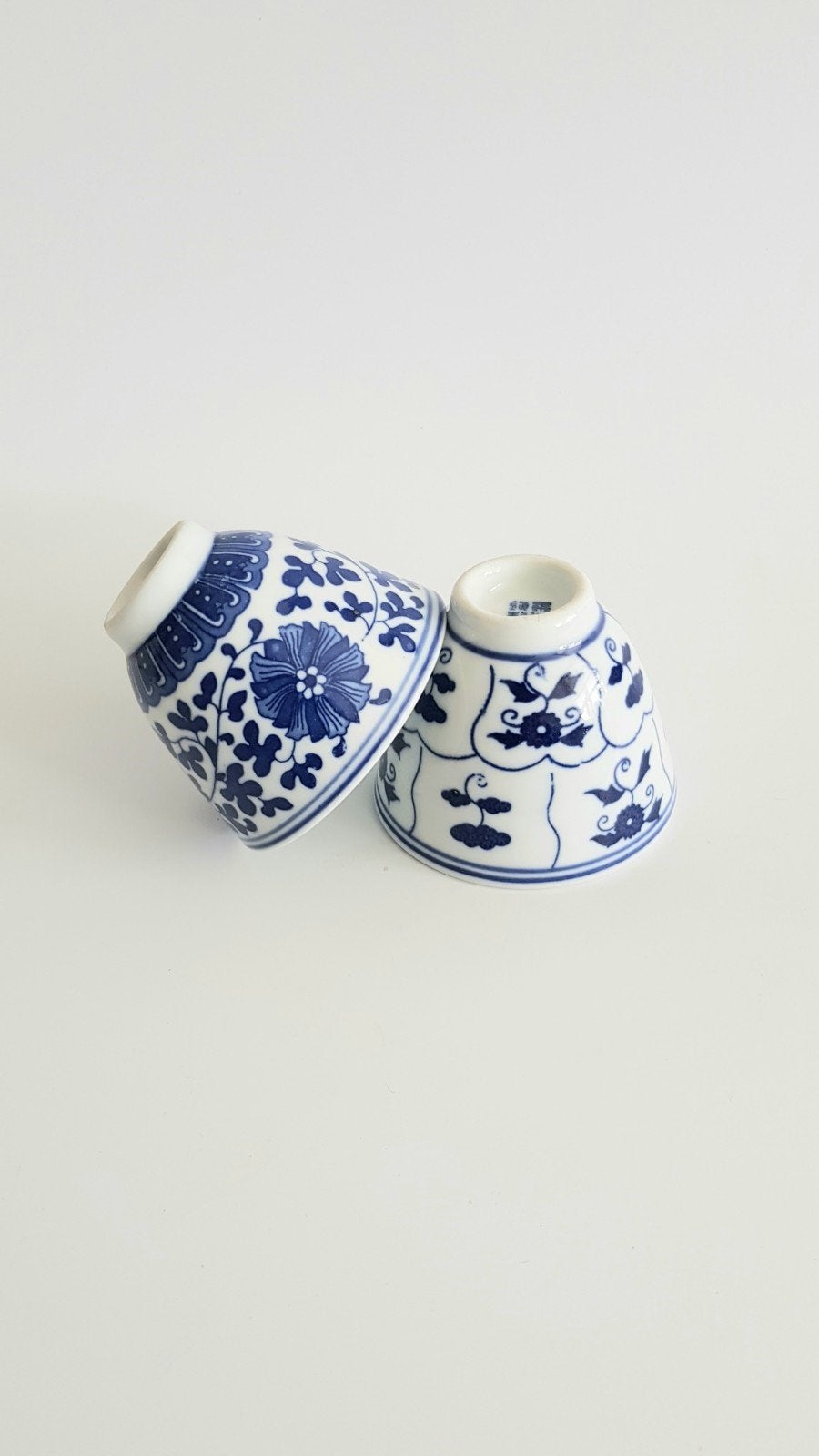 izgs 2 kleine kommetjes blauw wit servies, Ophalen of Verzenden
