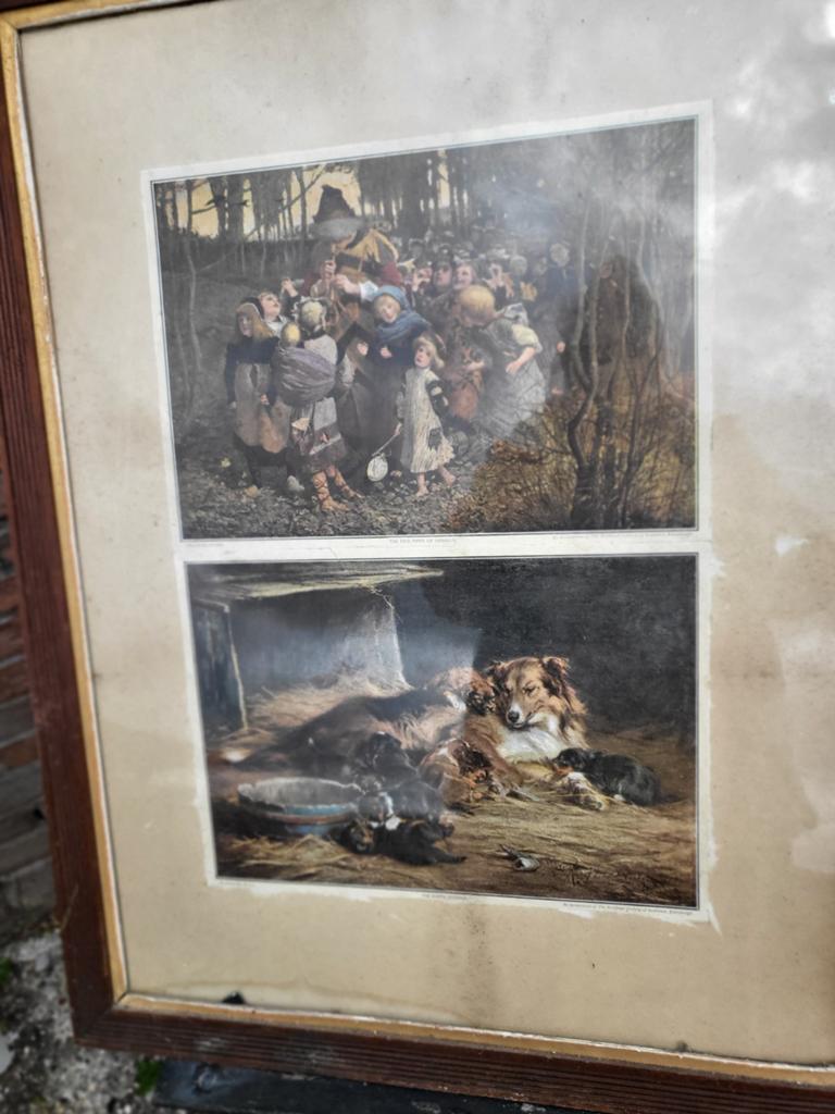 Oude platen in lijst., Antiek en Kunst, Ophalen of Verzenden
