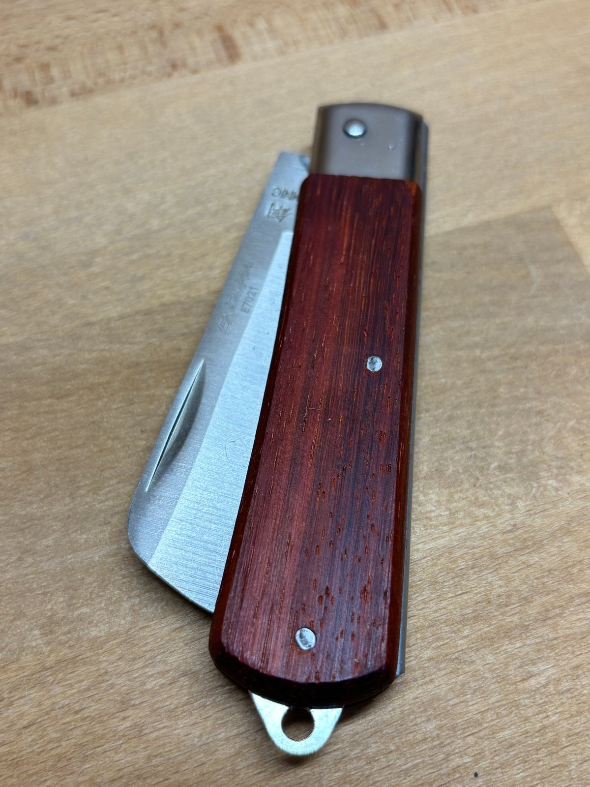 JAPANTECHNIC ENDURA E7021 Zakmes met houten handvat, J, Ophalen of Verzenden, Zo goed als nieuw, J