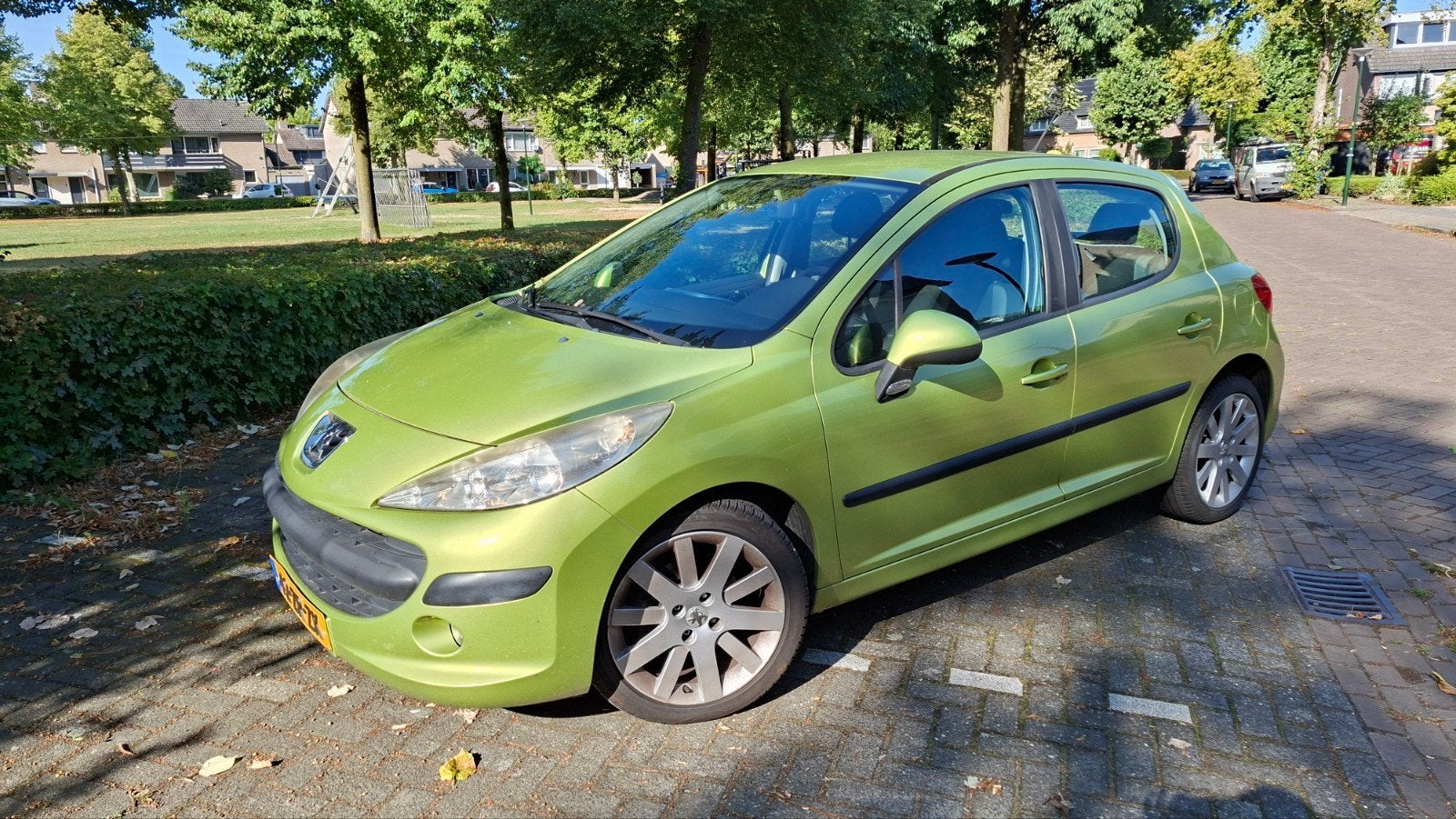 Peugeot 207 1.4 VTI 16V 5DRS 2008 Geel, Auto's, Voorwielaandrijving, Stof, 1153 kg, Handgeschakeld