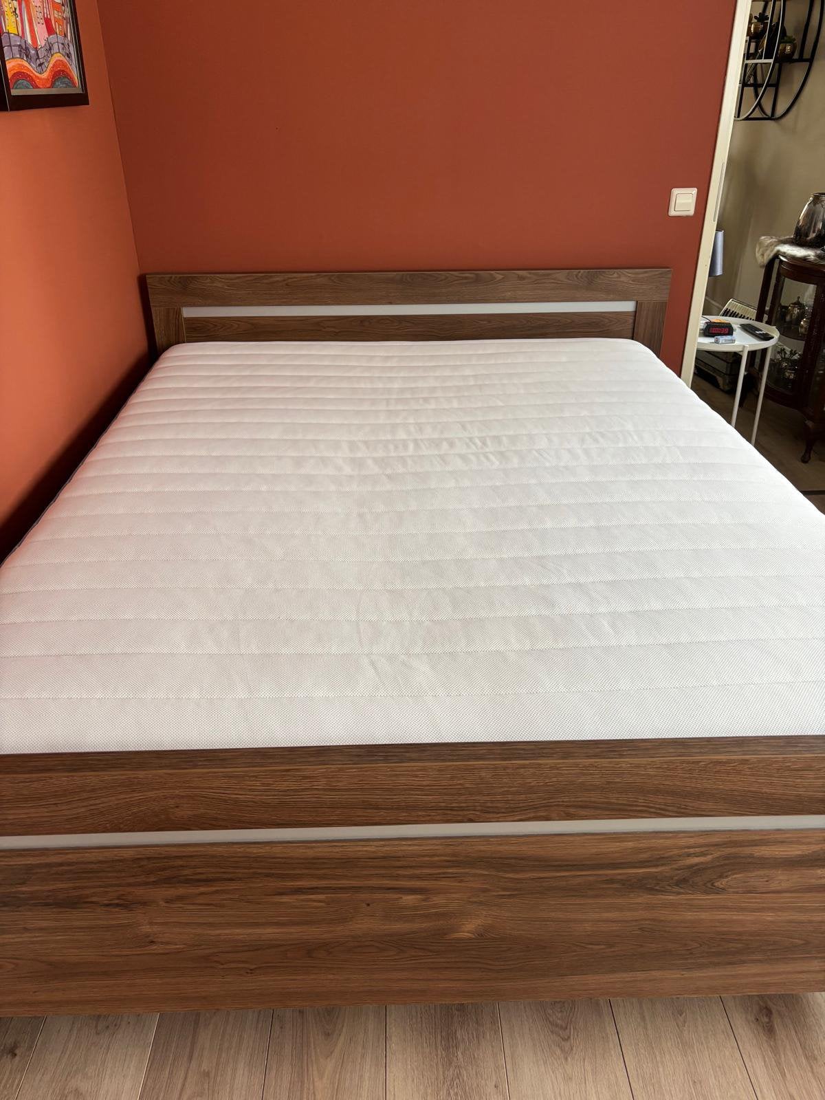 2-persoons bed 160x200cm te koop., Huis en Inrichting, Slaapkamer | Bedden, Ophalen, Gebruikt, Tweepersoons, 160 cm
