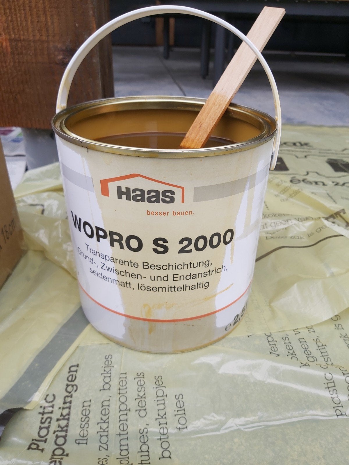 Beits voor Douglas hout. Transparant en licht eiken, Ophalen, Overige kleuren, Nieuw, Beits