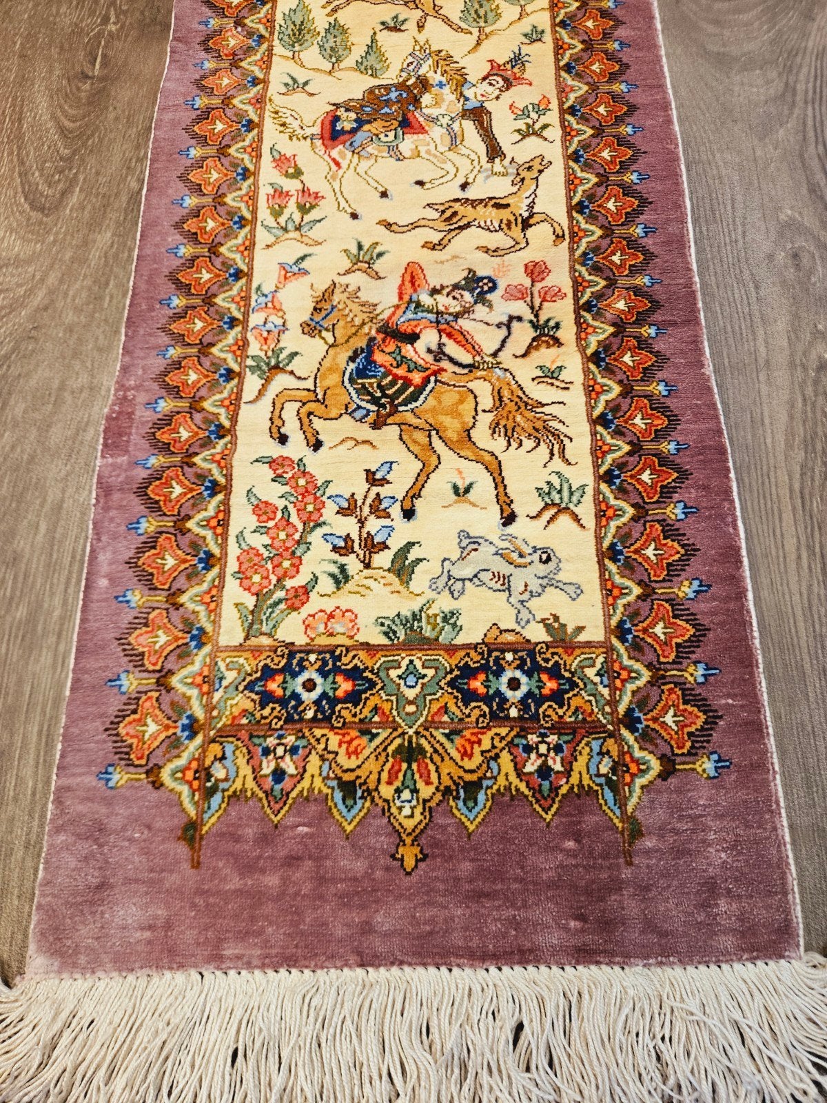 Perzisch Handgeknoopt Tapijt. Prachtige kleuren en patronen, Huis en Inrichting, Stoffering | Tapijten en Kleden, Perzisch, 200 cm of meer