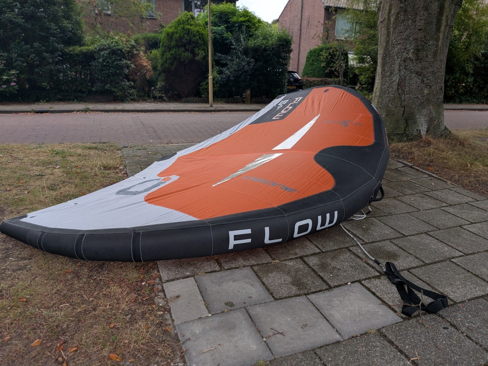 Ozone Flow 5m Wing met Leash, Ophalen of Verzenden, Gebruikt, Wingsurf-wing