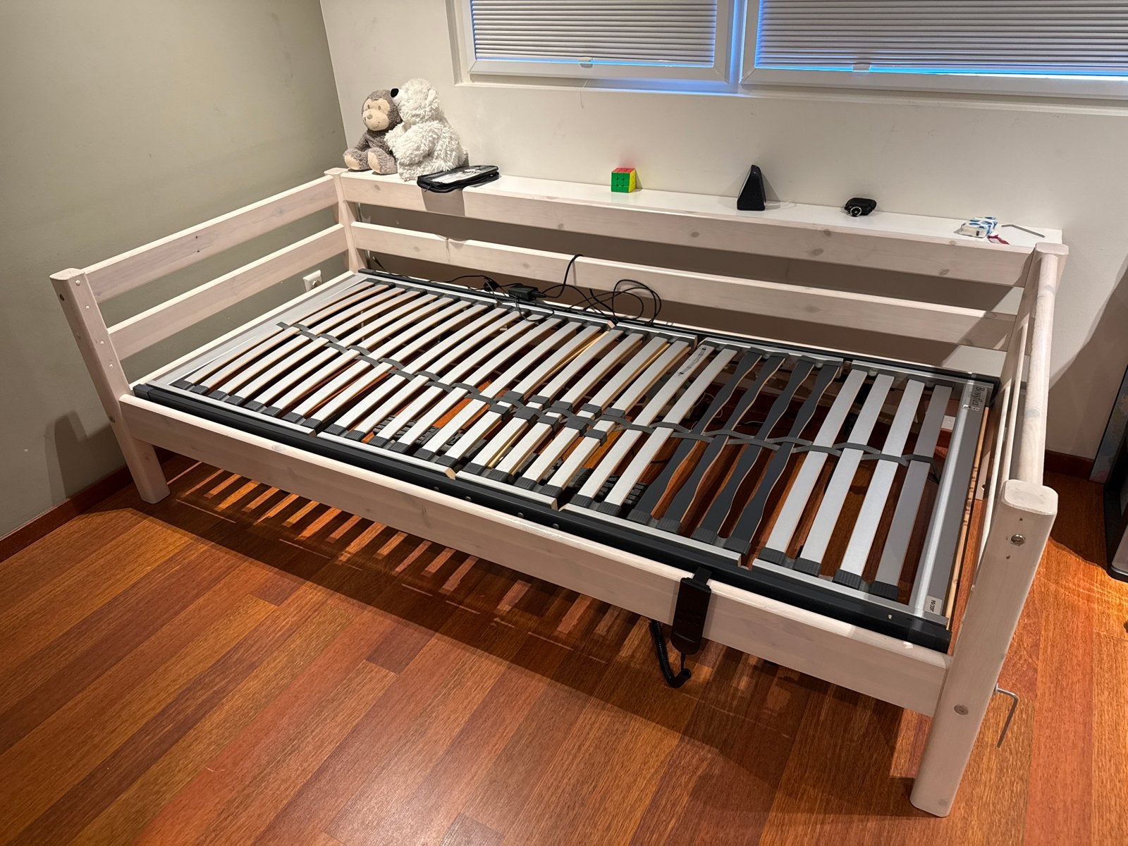 Flexa Houten bedframe met verstelbare lattenbodem, 90 cm, Eenpersoons, Wit, Ophalen of Verzenden