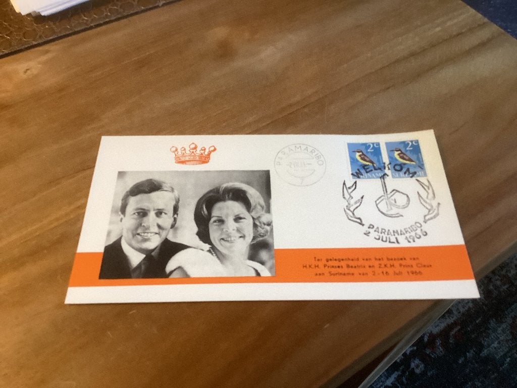 No3545 Suriname  2juli 1962 anders Nederland jaargangen fdc, Verzenden, Onbeschreven, Nederland