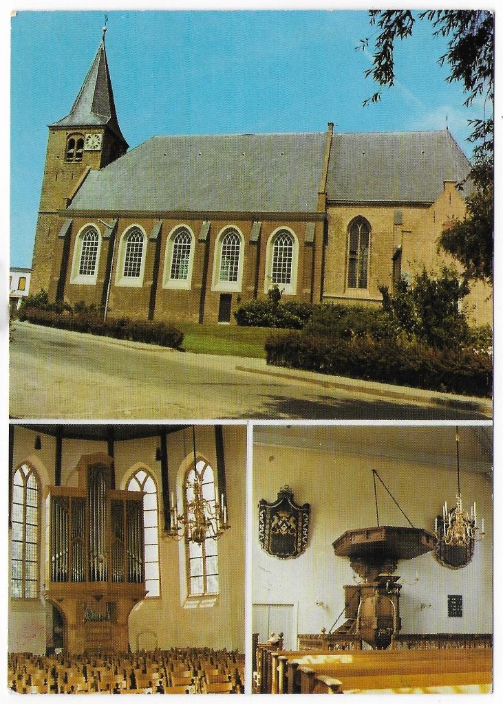 Giessenburg Kerk Ongelopen ) Ansichtkaart ( B4590), Verzamelen, Ansichtkaarten | Nederland, Ophalen of Verzenden, 1980 tot heden